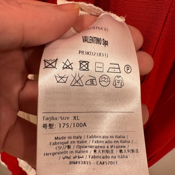 VALENTINO  RED DRESS with pleated skirt - Picture 5 of 6